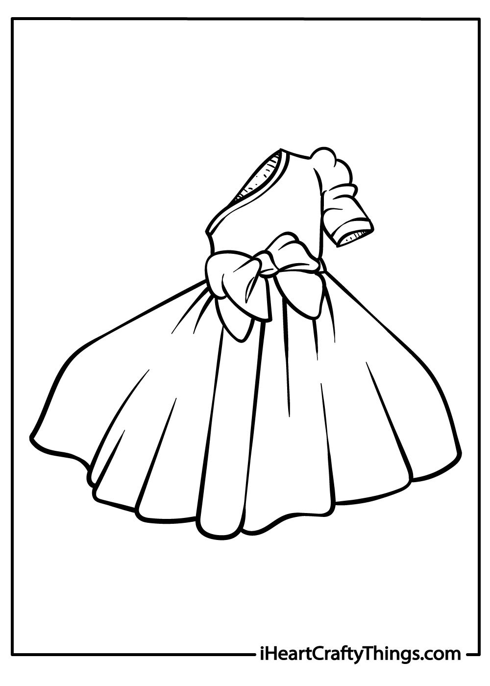 Dress coloring pages free printables