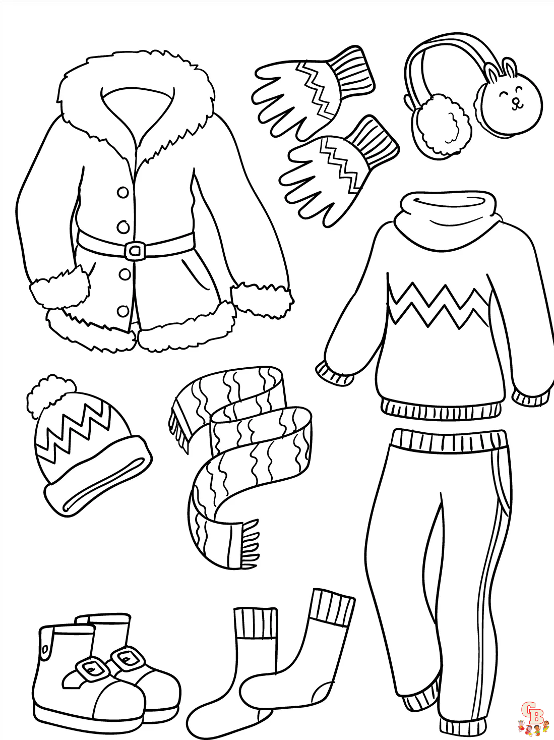 Clothes coloring pages free printable and easy coloring sheets