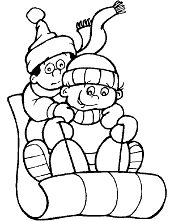 Clothes for winter on a coloring page