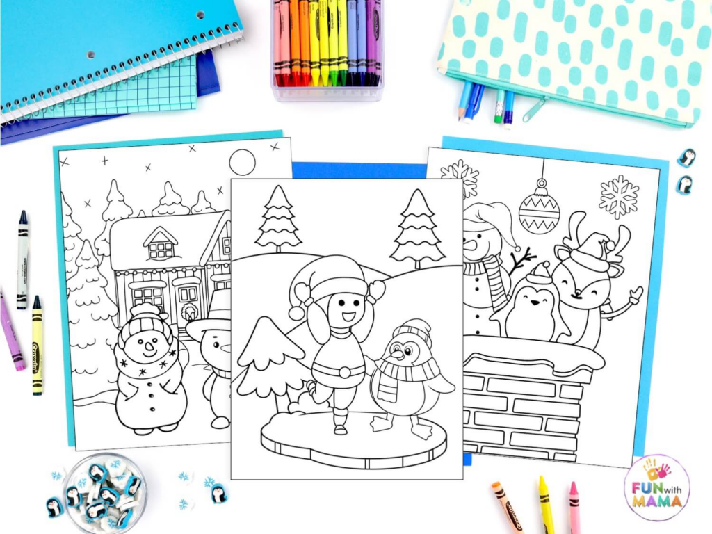 Winter coloring pages