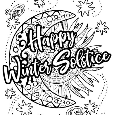 Winter solstice coloring pages