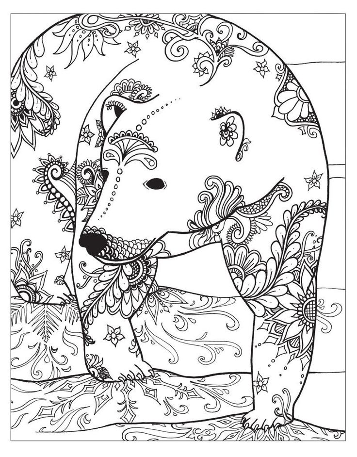 Winter coloring pages for adults