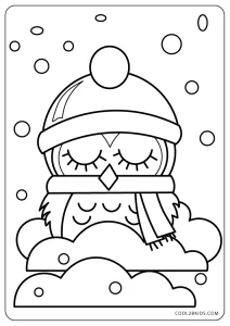 Free printable winter coloring pages for kids