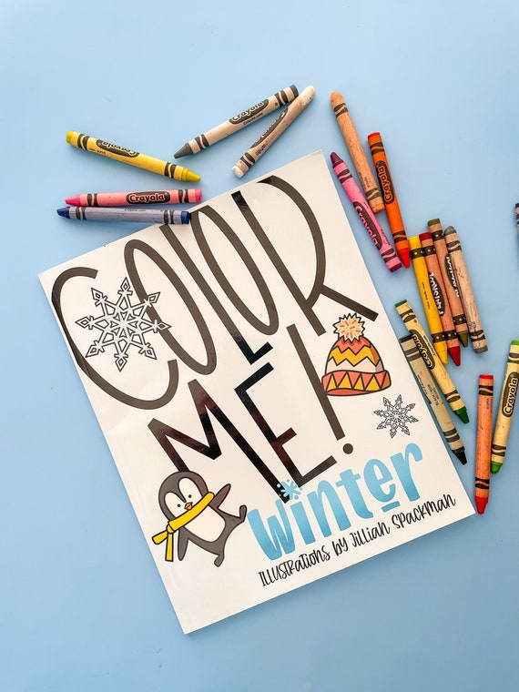 Color me winter coloring book kids coloring kids activity childrens activity book childrens coloring winters day snowy days