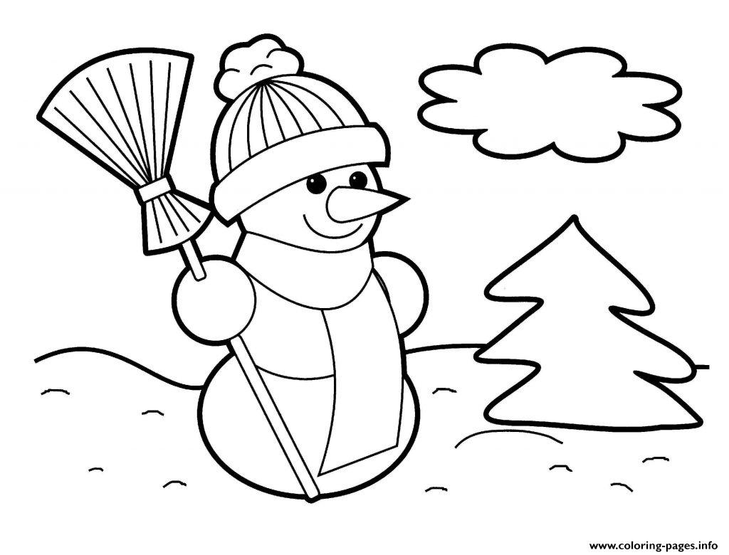 Crayola snowman christmas coloring page printable