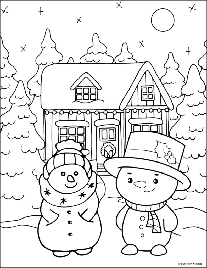 Winter coloring pages