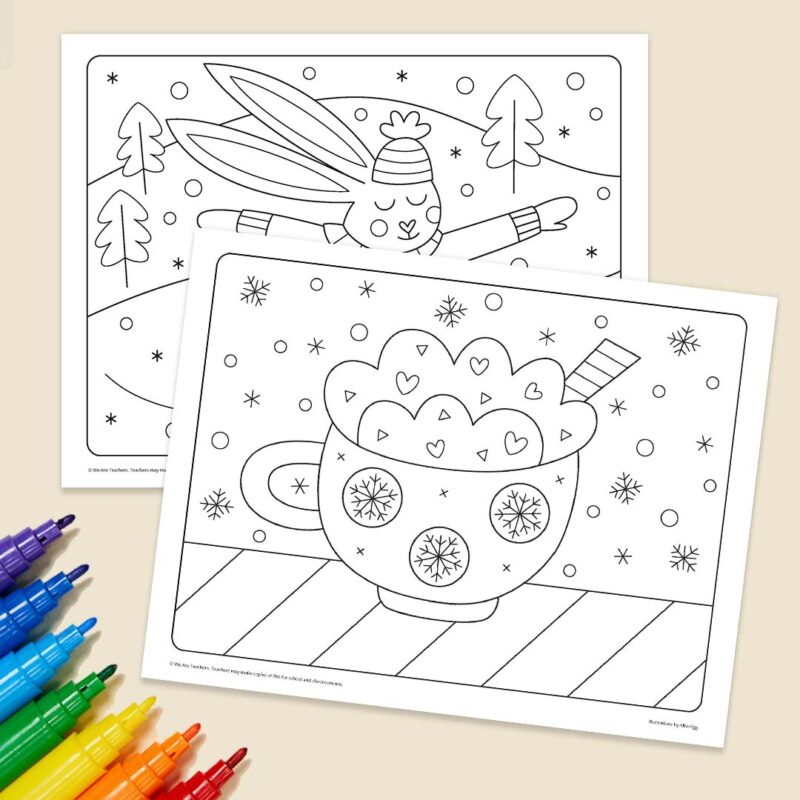 Winter coloring pages grab our free download