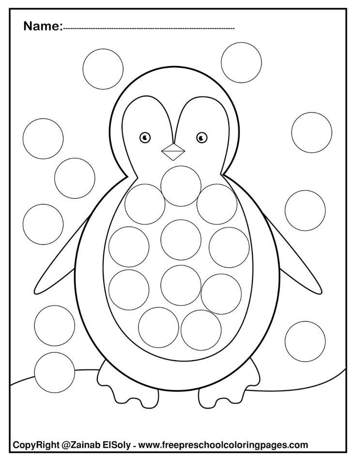 Set of winter dot marker free pages for kids f penguin crafts dot marker activities dot markers