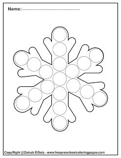 Fun and free winter dot marker pages for kids