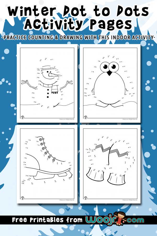 Winter dot to dots activity pages woo jr kids activities childrens publishing