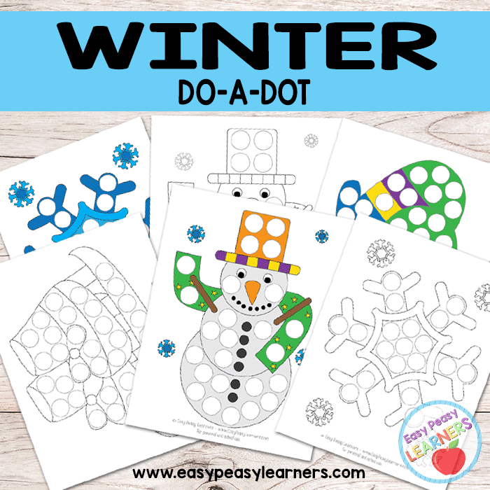 Free winter do a dot printables