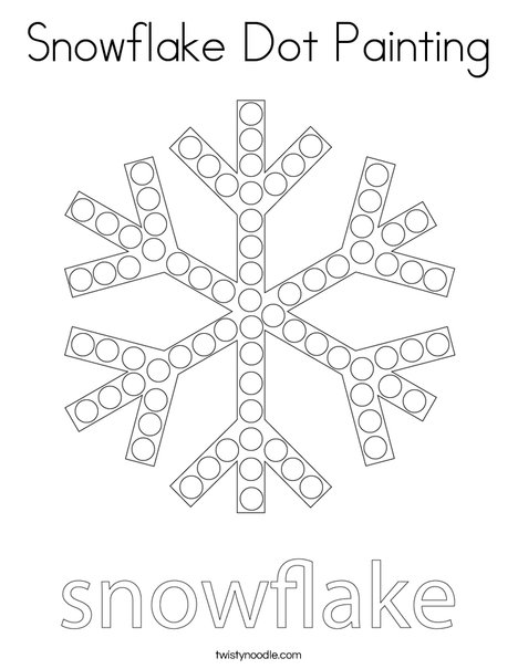 Snowflake dot painting coloring page