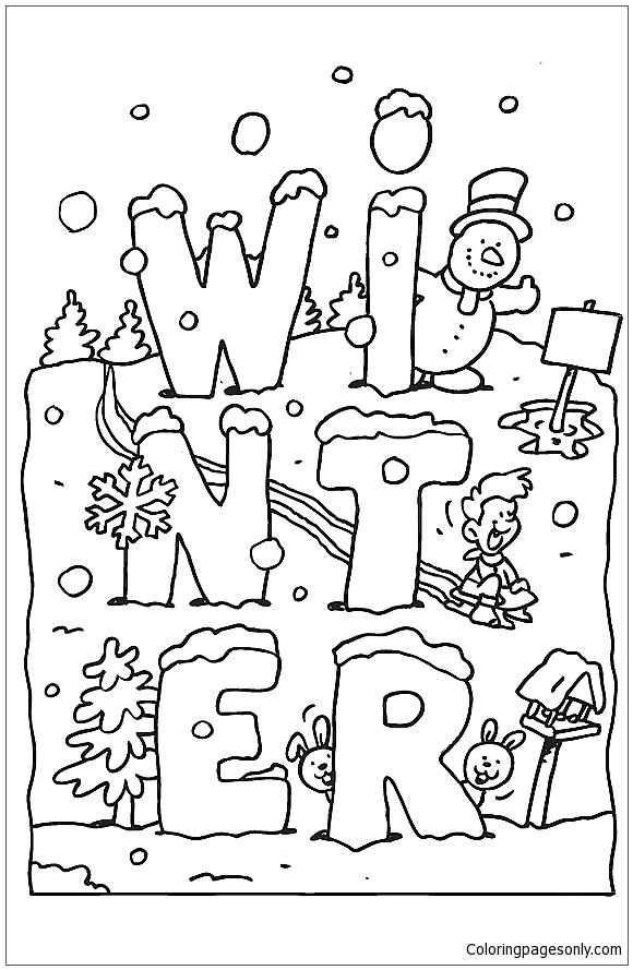 Winter sports coloring pages printable for free download