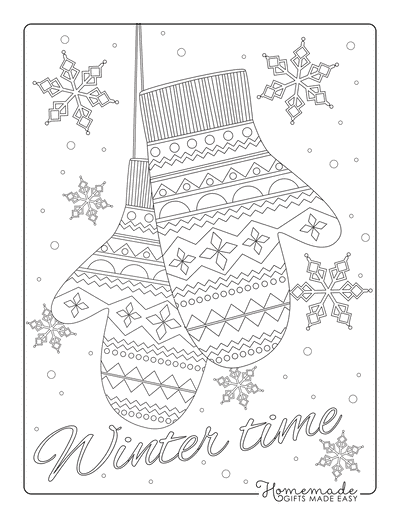 Free printable winter coloring pages for kids adults