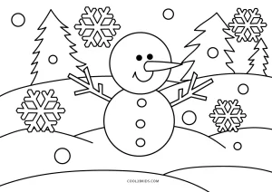 Free printable winter coloring pages for kids