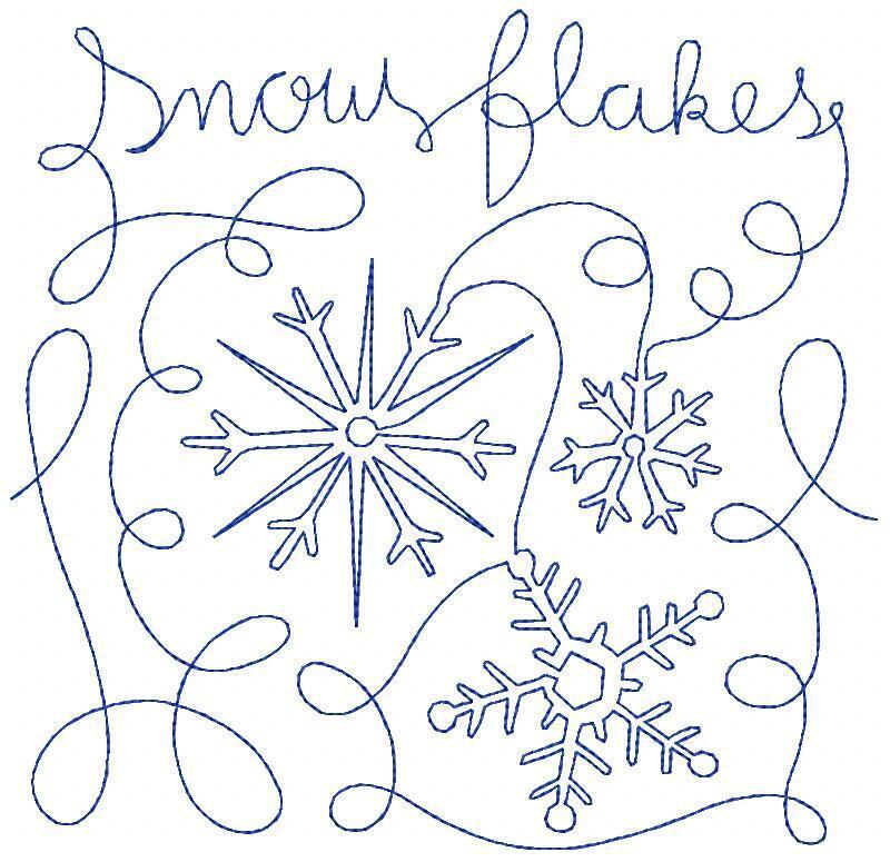 Free motion winter blocks machine embroidery designs cd in sizes