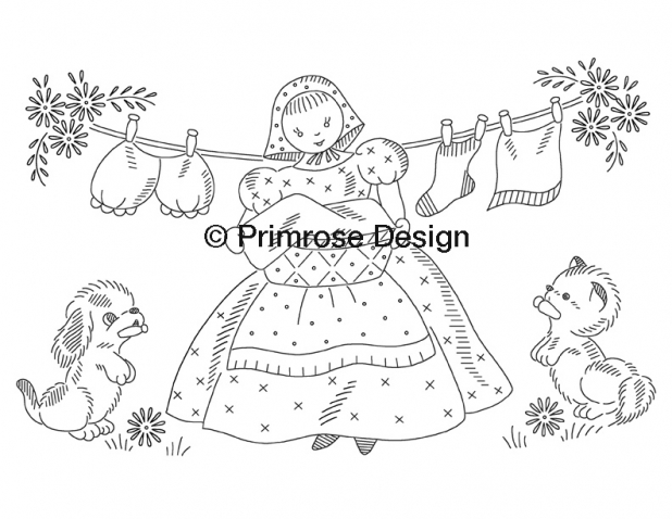 Vp poultry diner vintage embroidery pattern primrose design