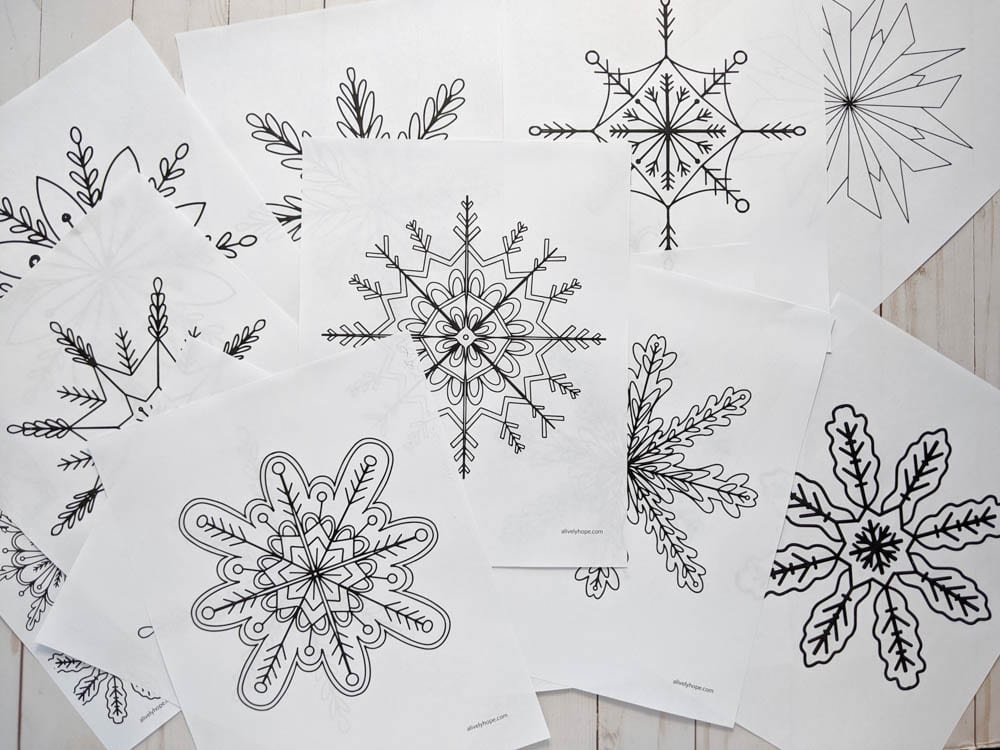 Snow coloring pack a lively hope