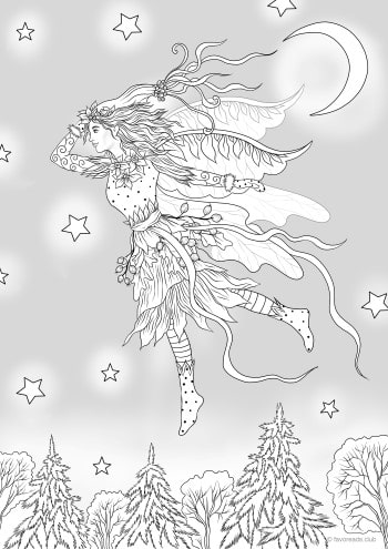 Winter fairy â favoreads coloring club