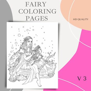 Fairy coloring pages for kids winter days thanksgiving v tpt