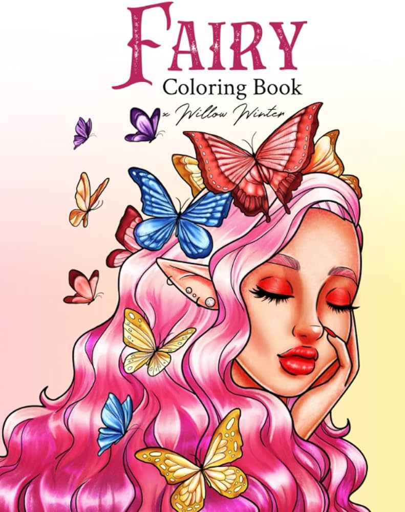 Fairy loring book for adults and teens