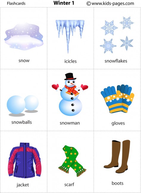 Winter flashcard