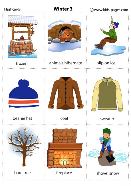 Winter flashcard