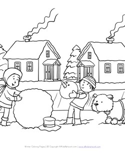 Winter coloring pages