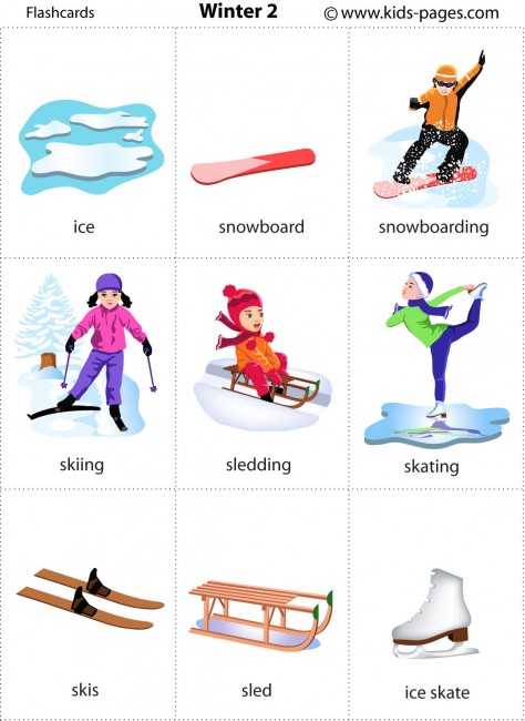 Winter flashcard