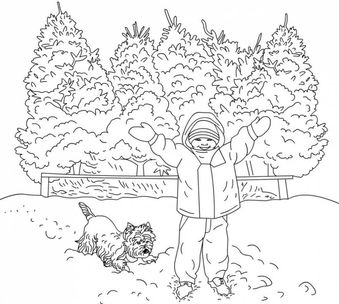 Winter coloring pages for adults