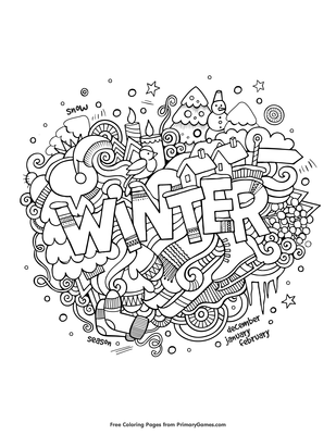 Winter coloring page â free printable pdf from