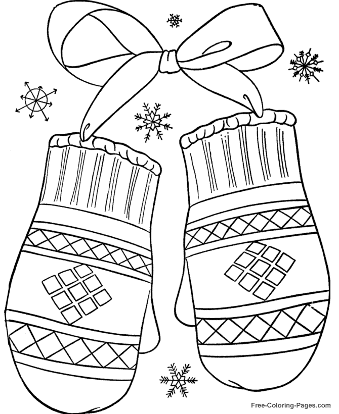 Free winter coloring pages for kids adults