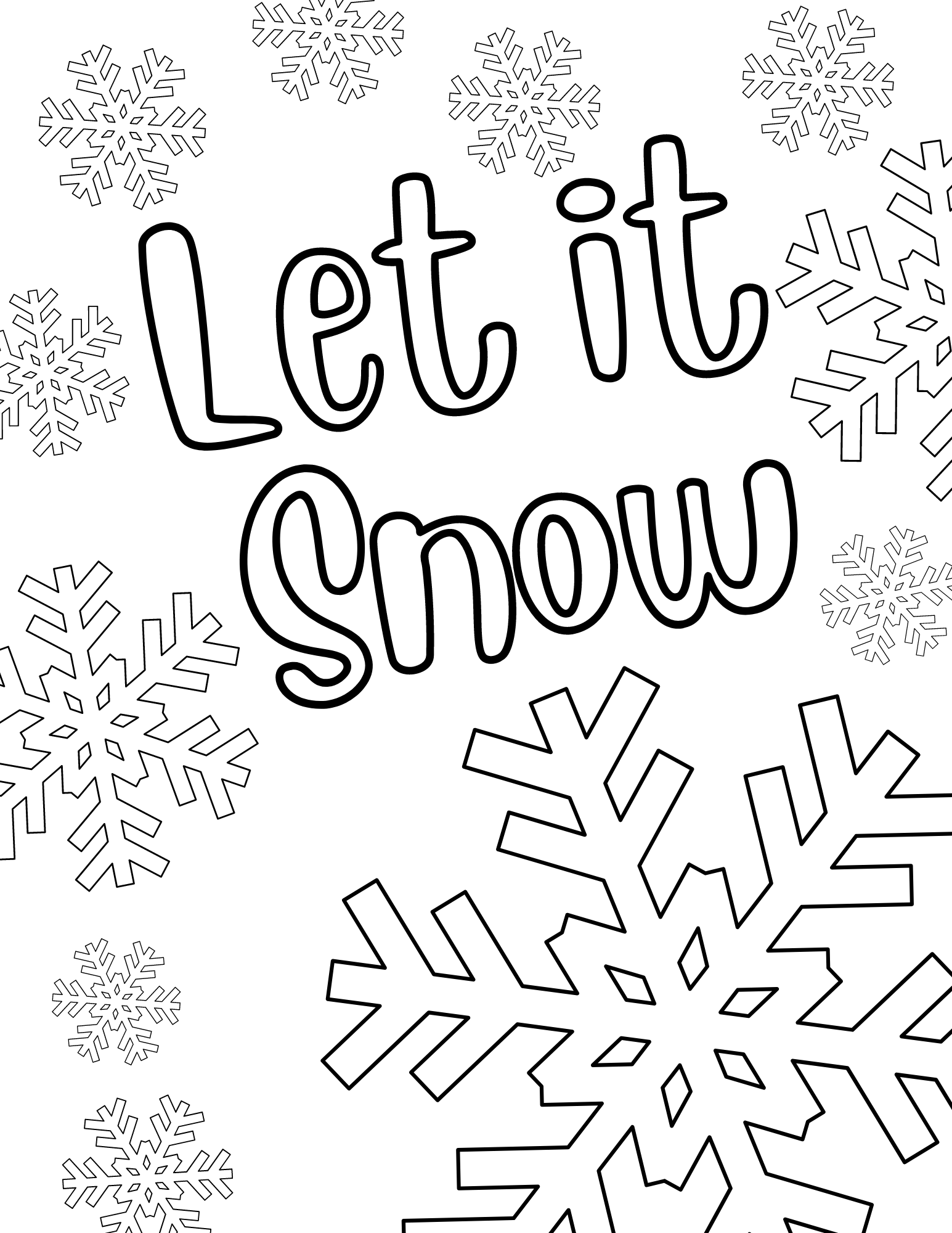 Free printable winter coloring pages for kids