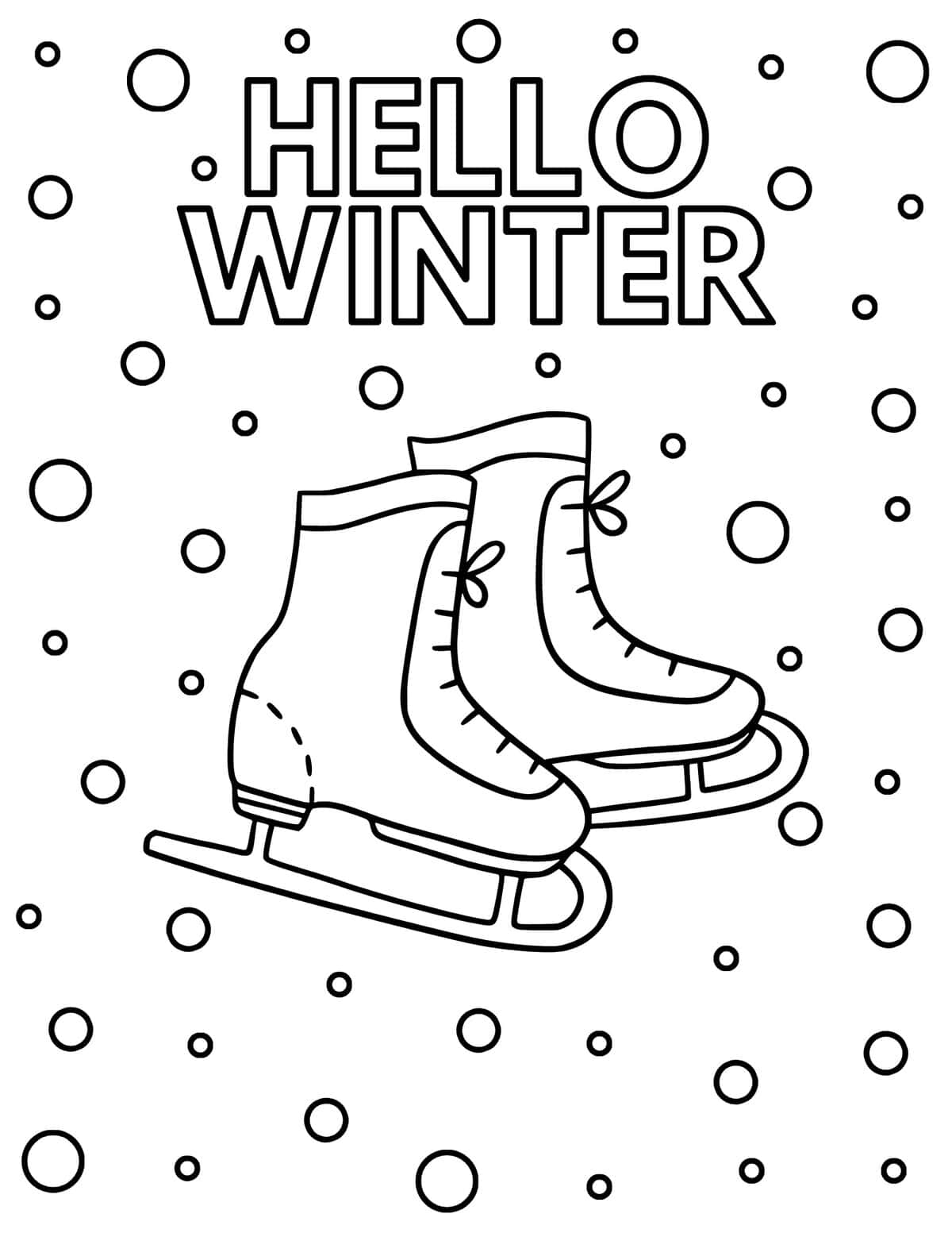 Free winter coloring pages for kids