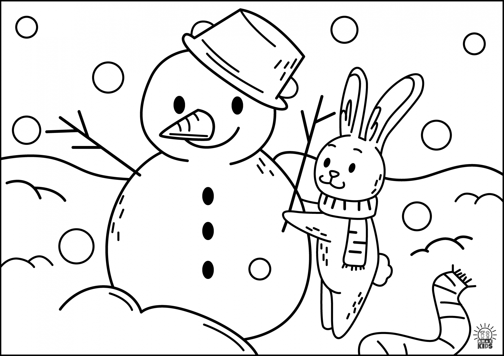 Printable winter coloring pages for kids amax kids