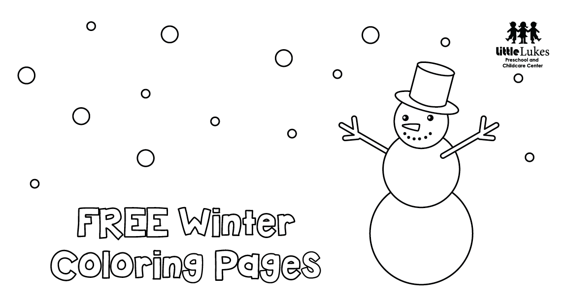 Free winter coloring pages little lukes preschool and childcare center