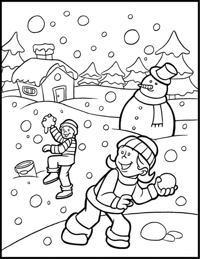 Winter wonderland coloring pages activity shelter