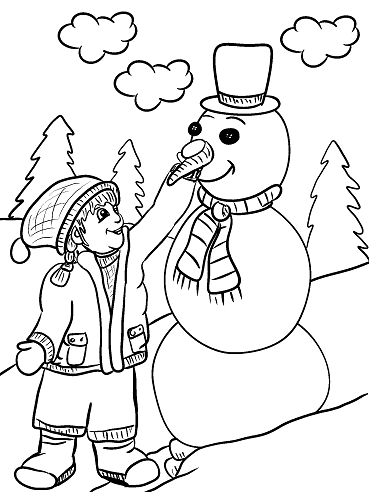 Winter coloring pages free printables