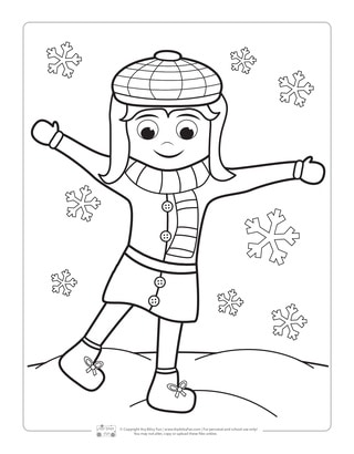 Winter coloring pages