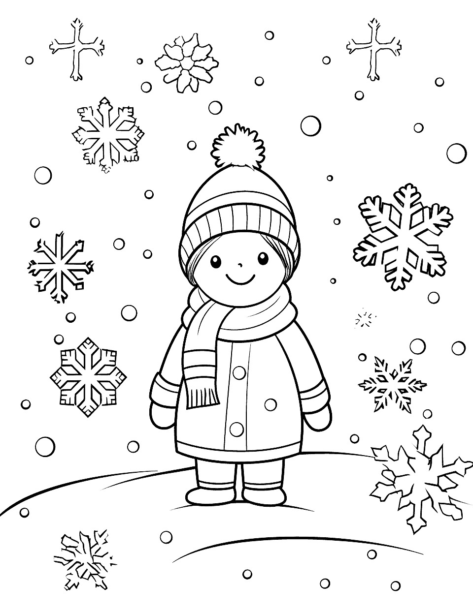 Winter coloring pages free printable sheets