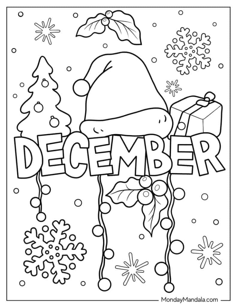 Winter coloring pages free pdf printables