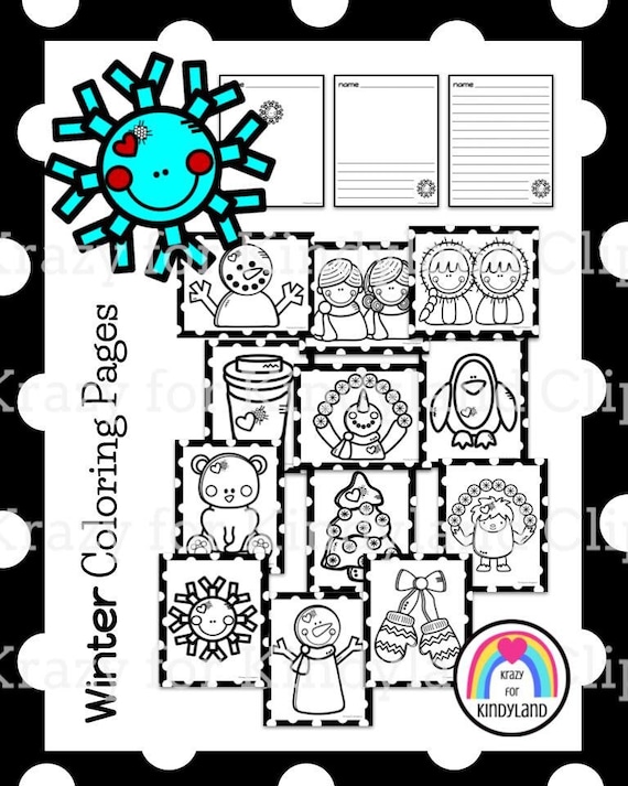 Winter coloring dauber pages snowflake hat mittens cloud cocoa kids coloring pages coloring book kids coloring sheets