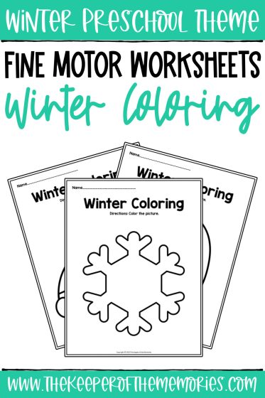 Winter coloring worksheets