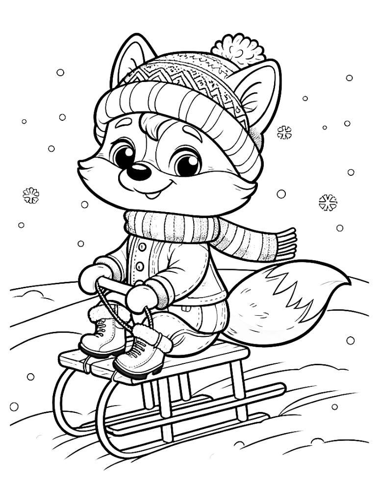 Free winter coloring pages for kids