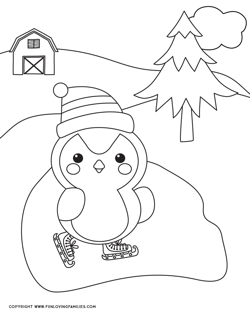 Winter coloring pages for kids