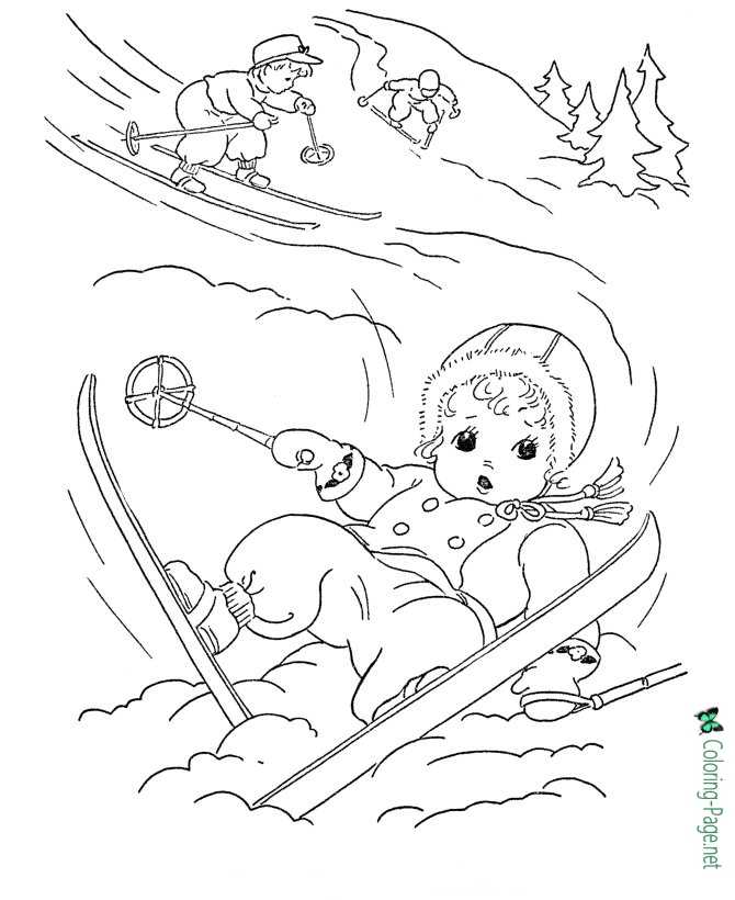 Winter coloring pages