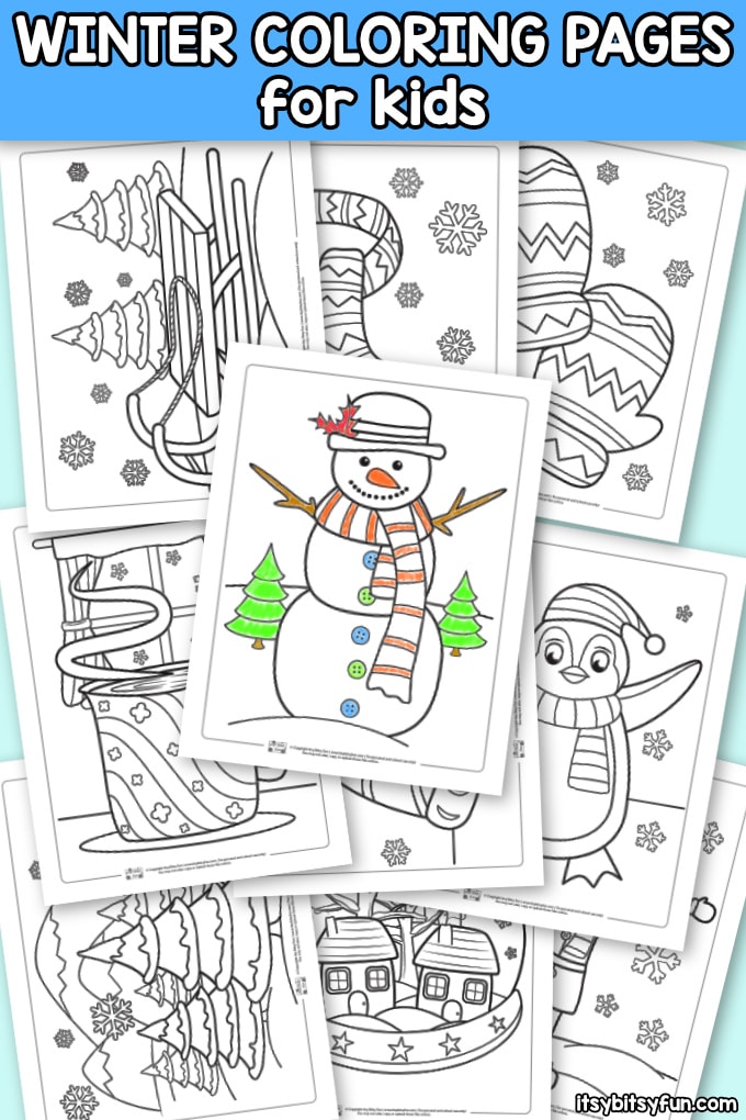 Winter coloring pages