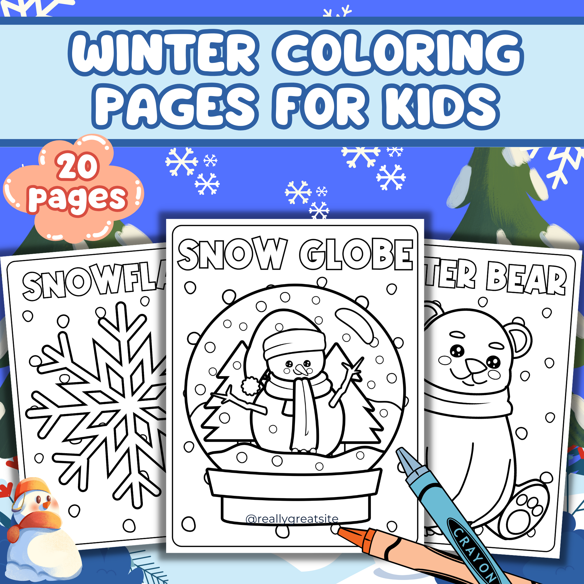 Winter coloring pages for kids fun winter activities for toddlers and preschoolers made by teachers