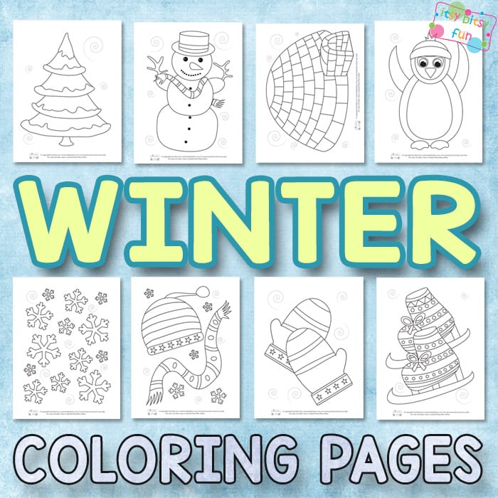 Winter coloring pages for kids