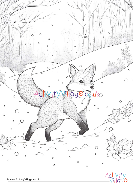Winter fox louring page